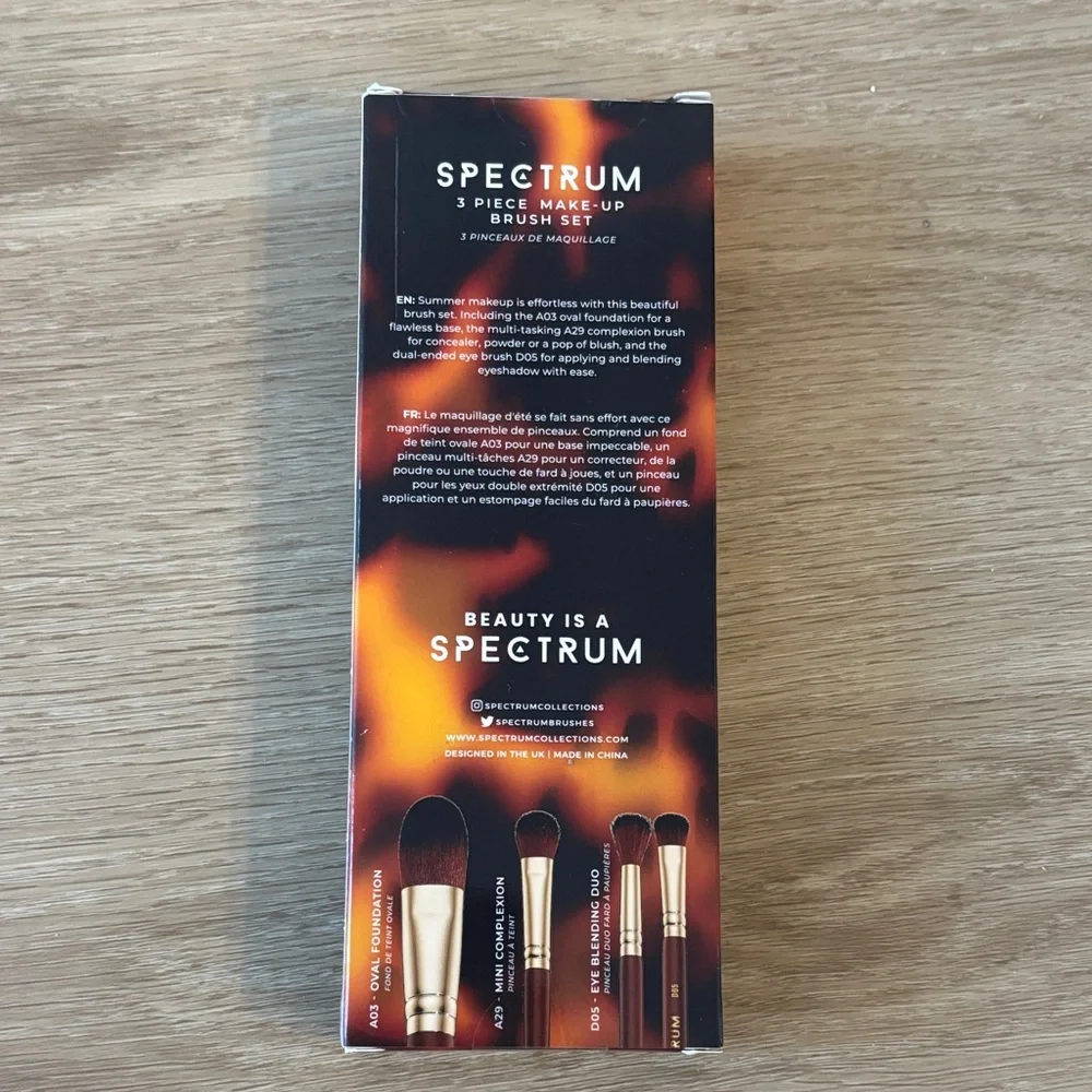 NEW Spectrum 3 Piece Make-Up Brush Set